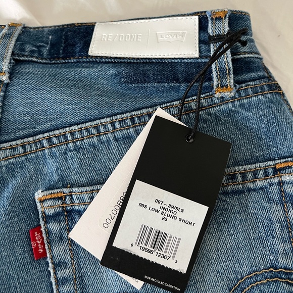 Re/Done Levi’s 90’s Low Slung Denim Shorts 23 - Picture 4 of 6